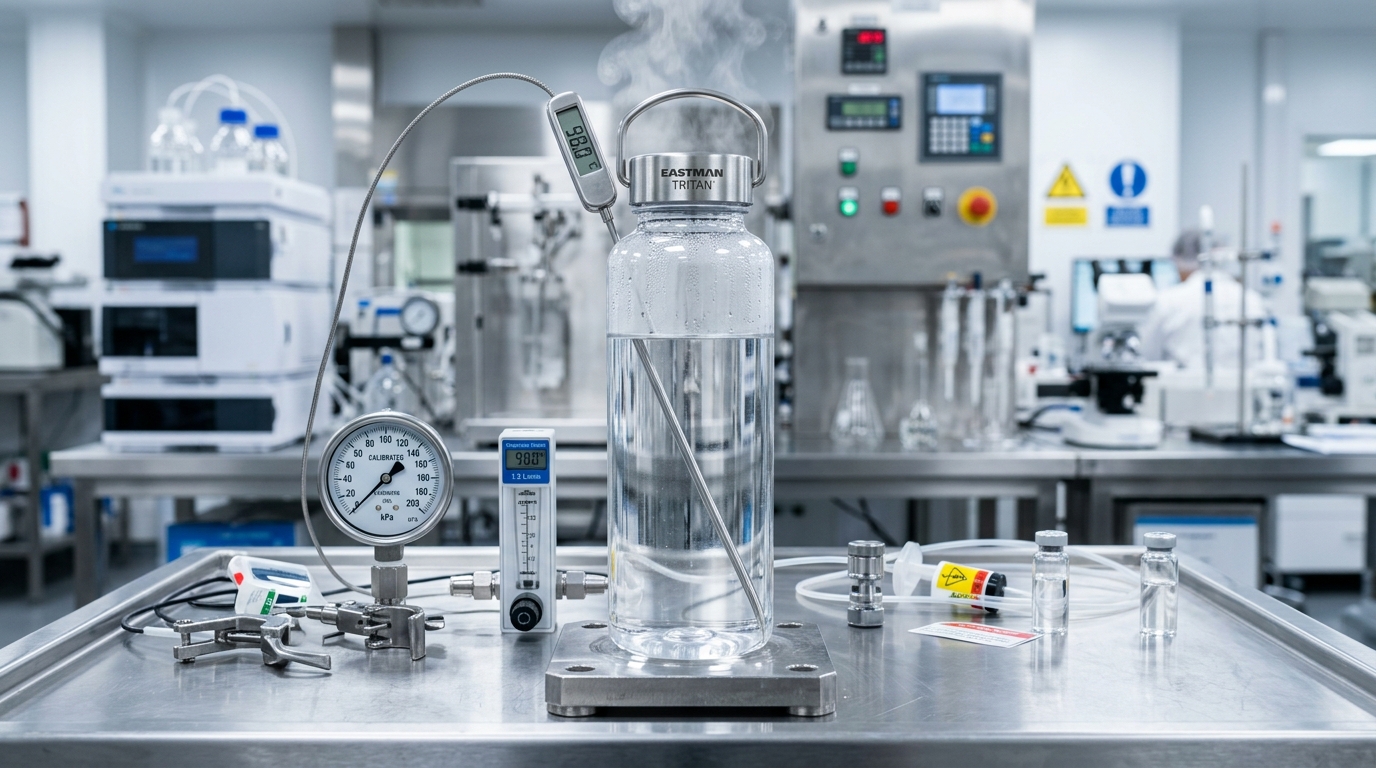 Eastman Tritan plastic safety testing for hot water and commercial dishwashers