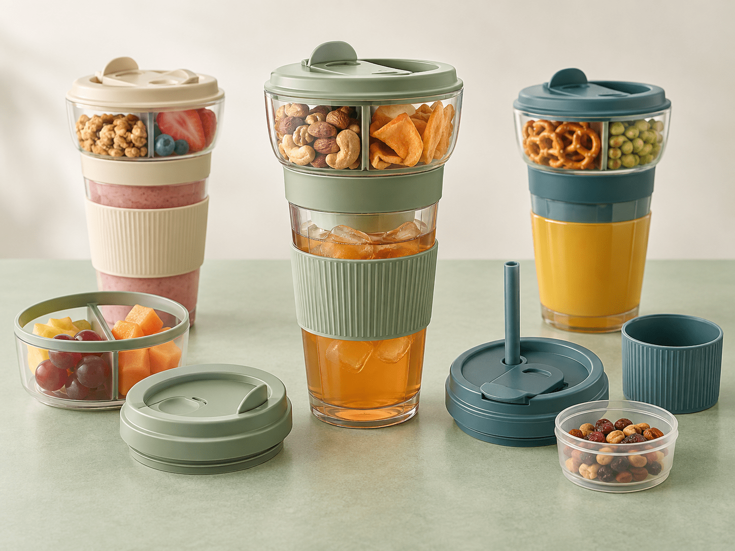 Integrated food and drink combination products